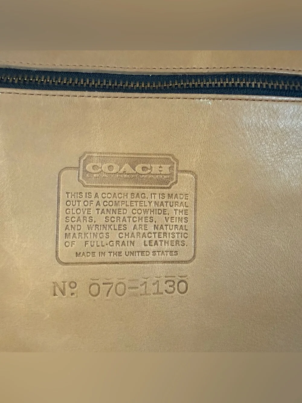 Vintage Coach Baxter Stone Light Tan Leather Satchel Doctor Bag Purse Crossbody